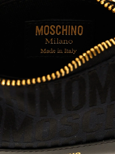 Shop Moschino Logo Hand Bags Black