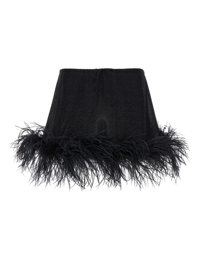 Shop Oseree Lumiere Plumage Skirts Black