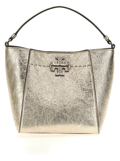 Shop Tory Burch Mcgraw Hand Bags Gold