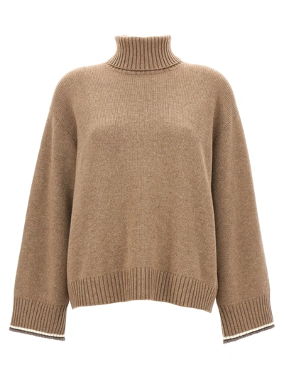 Shop Brunello Cucinelli Monile Profiles Sweater Sweater, Cardigans Brown