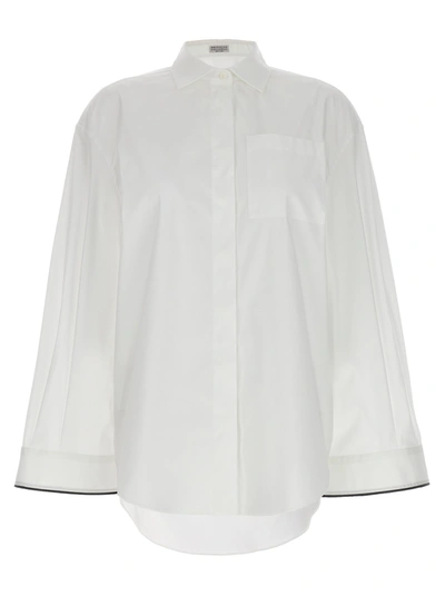 Shop Brunello Cucinelli Monile Shirt, Blouse White