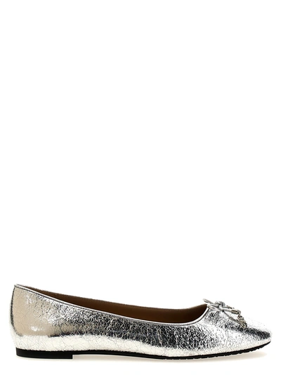 Shop Michael Kors Nori Flat Shoes Silver