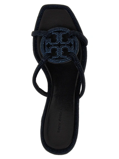 Shop Tory Burch Pave Geo Bombe Miller Sandals Blue