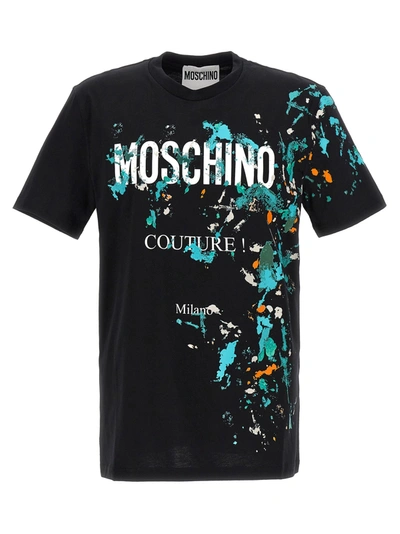 Shop Moschino Printed T-shirt Black