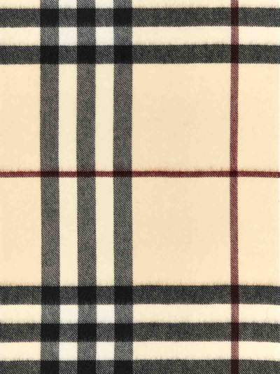 Burberry Check Scarf In Beige