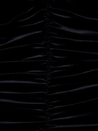 Shop Dolce & Gabbana Velvet Draped Sleeveless Dress In Black