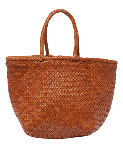 Shop Dragon Diffusion Grace Small Basket Bag In Brown
