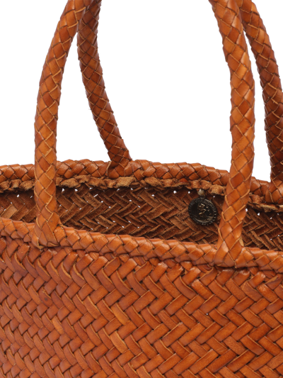 Shop Dragon Diffusion Grace Small Basket Bag In Brown