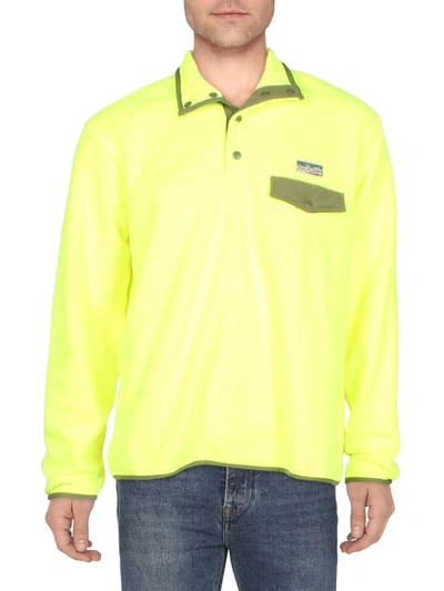 Shop Polo Ralph Lauren Mens Fleece Pullover Sweatshirt In Yellow