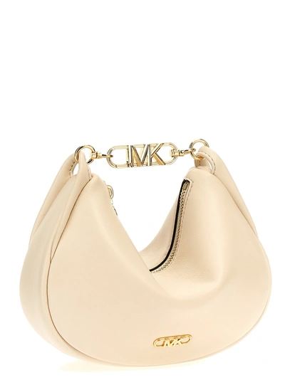 Shop Michael Kors Small Bracelet Pouchette Hand Bags White