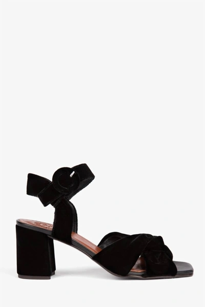 Shop Penelope Chilvers Infinity Velvet Sandal In Black