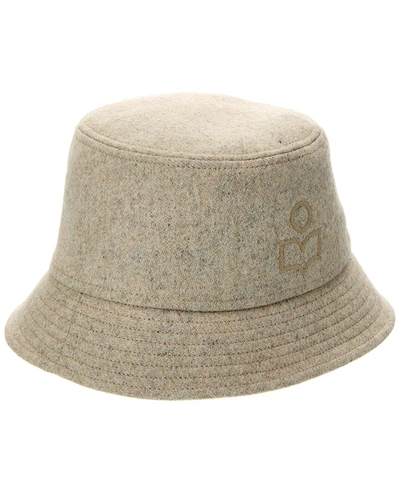 Shop Isabel Marant Logo Wool Bucket Hat In Brown