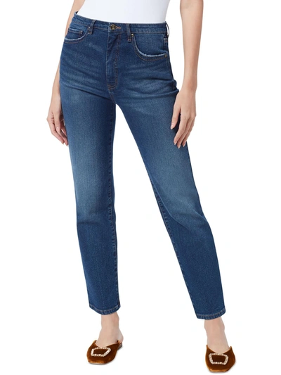 Shop Sam Edelman Womens Metallic High-rise Straight Leg Jeans In Multi