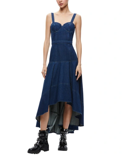Shop Alice And Olivia Donella Dress In Blue