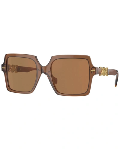 Shop Versace Women's Fashion 55mm Sunglasses In Brown