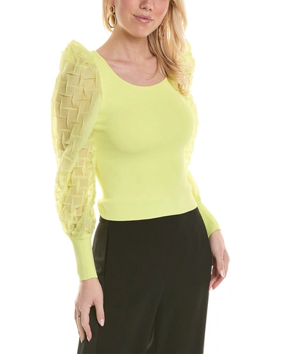 Shop Alice And Olivia Abella Sweater In Yellow