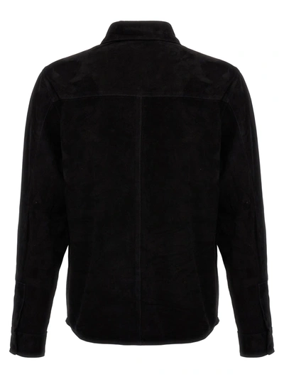 Shop Giorgio Brato Suede Shirt Shirt, Blouse Black