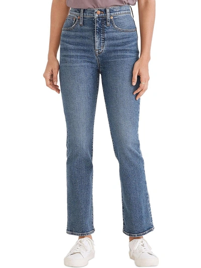 Shop Madewell Cali Womens High Rise Cropped Bootcut Jeans In Multi