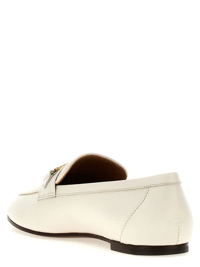 Shop Tod's T Ring Detail Loafers White