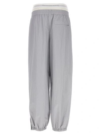 Shop Alexander Wang Visible Slip Joggers Pants Gray