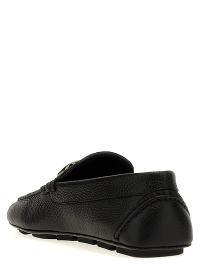 Shop Valentino Vlogo Signature Loafers Black