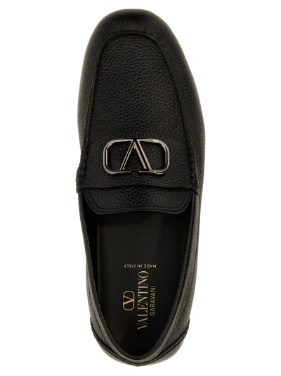 Shop Valentino Vlogo Signature Loafers Black
