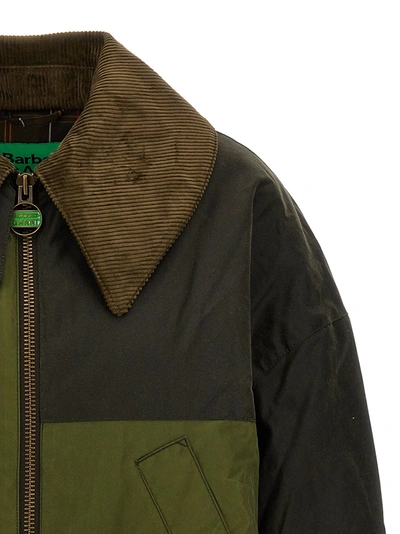 Shop Barbour Wax Bomber Casual Jackets, Parka Green