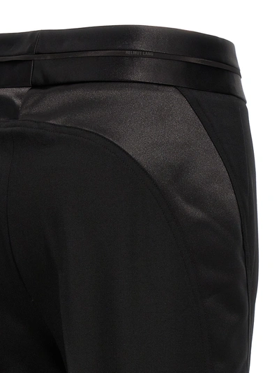 Shop Helmut Lang Wool Bootcut Pants Black