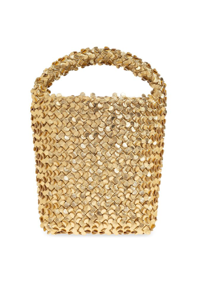 Shop Bottega Veneta Cabat Small Bucket Bag In Gold
