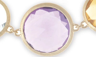 Shop Marco Bicego Jaipur Color Graduated Gemstone Bracelet In Gold/ Mixed Stone/ Diamond