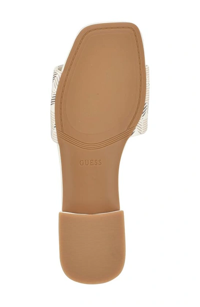 Shop Guess Tamed Slide Sandal In Ivory 150