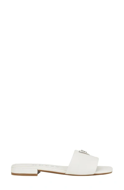 Shop Guess Tamed Slide Sandal In White 140