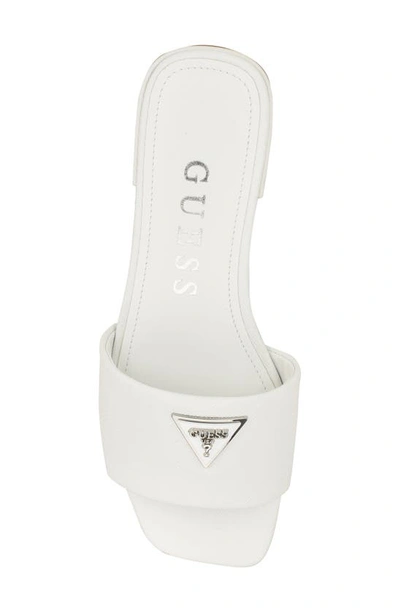 Shop Guess Tamed Slide Sandal In White 140