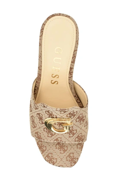Guess Snapps Slide Sandal In Medium Brown 210