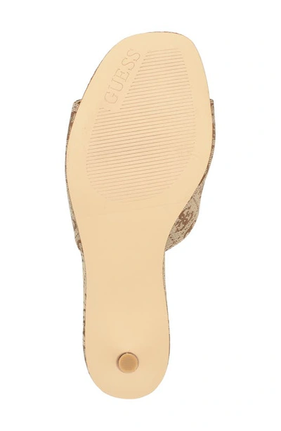 Guess Snapps Slide Sandal In Medium Brown 210