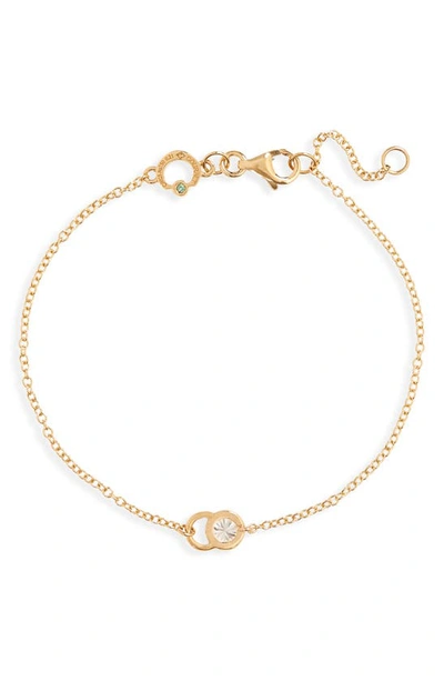Shop Courbet Co Lab Created Diamond Chain Bracelet In Yellow Gold