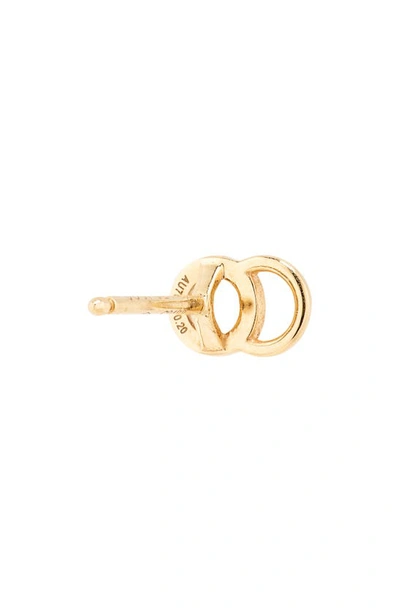 Shop Courbet Co Lab Created Diamond Single Stud Earring In Yellow Gold