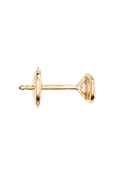 Shop Courbet Co Lab Created Diamond Single Stud Earring In Yellow Gold