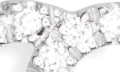 Courbet Celeste Lab-created Diamond Single Stud Earring In White Gold