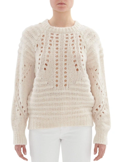 Shop Iro Kanna Womens Alpaca Crewneck Pullover Sweater In White