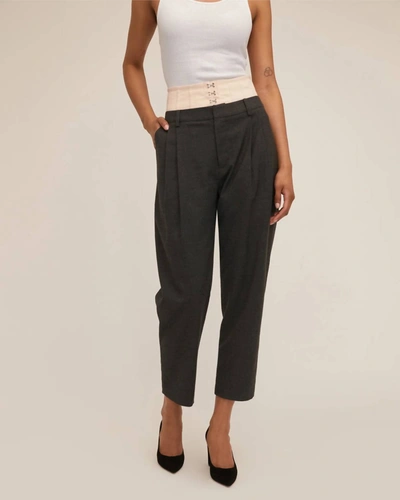 Shop Marissa Webb Silas Corset Trouser In Leni Grey/black Combo