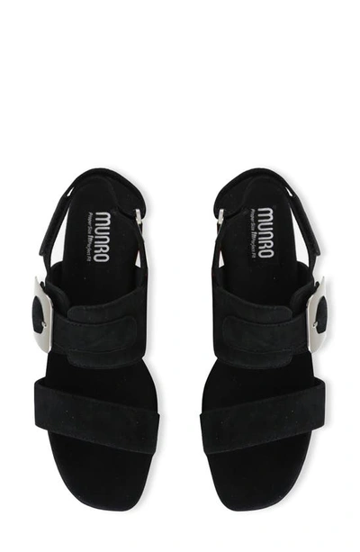 Munro Ashlin Slingback Sandal In Black Suede