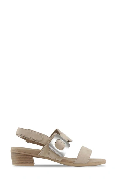 Munro Ashlin Slingback Sandal In Beige Suede