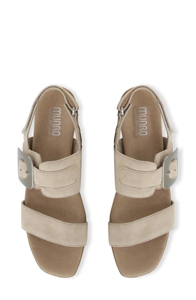 Munro Ashlin Slingback Sandal In Beige Suede