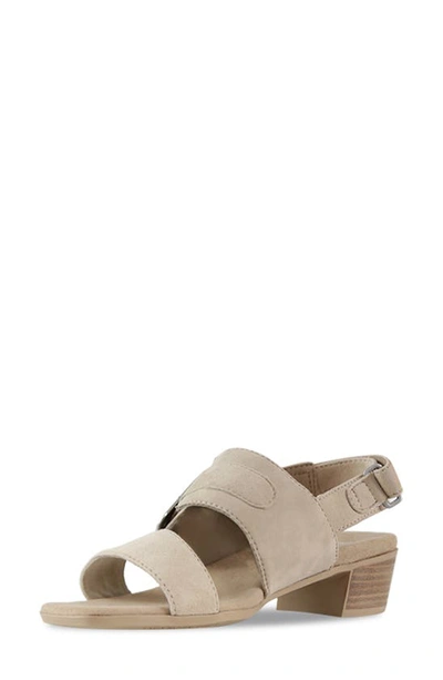 Munro Ashlin Slingback Sandal In Beige Suede
