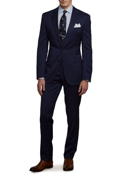 Shop Ralph Lauren Purple Label Gregory Hand Tailored Wool Serge Suit In Classic Navy