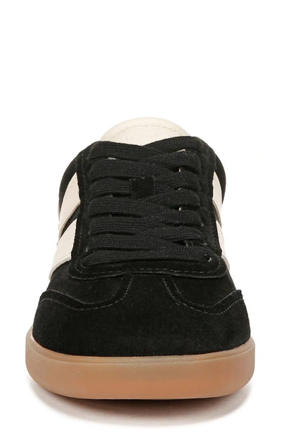 Vince Oasis Bicolor Leather Retro Sneakers In Black