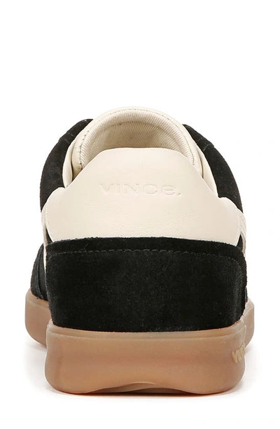Vince Oasis Bicolor Leather Retro Sneakers In Black