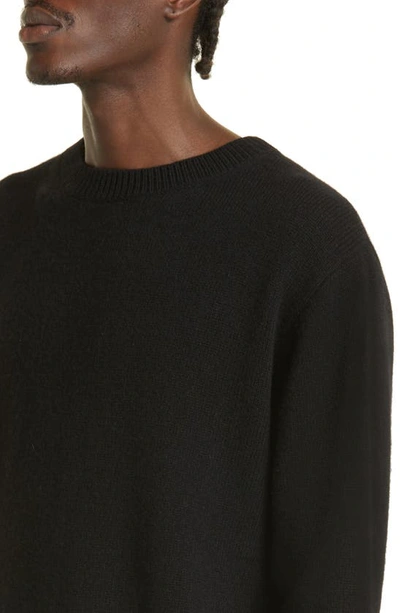 Shop The Elder Statesman Gender Inclusive Simple Cashmere Sweater In Black