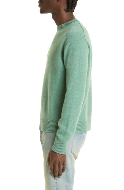 The Elder Statesman Simple Gender Inclusive Cashmere Sweater In Juniper